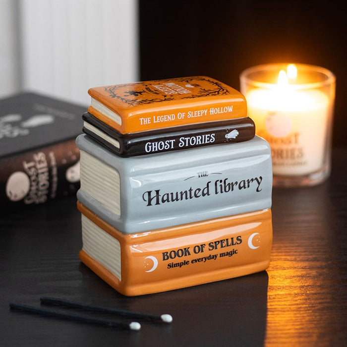 Haunted Library Book Stack Oil Burner and Wax Warmer 🇬🇧