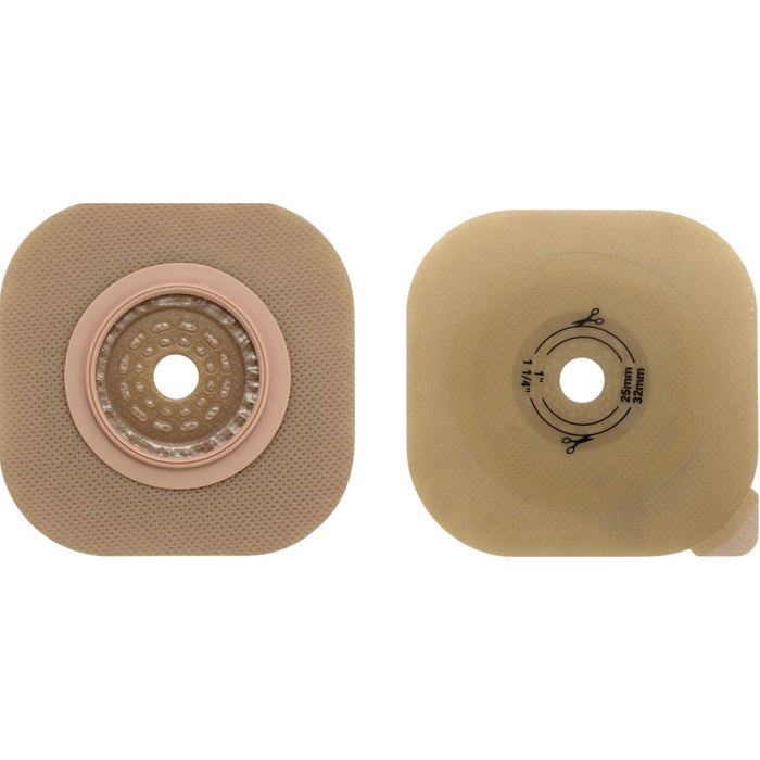 Hollister New Image Flat CeraPlus Two-Piece Skin Barrier, Square, Pre-Cut, 2-1/4 Inch Flange