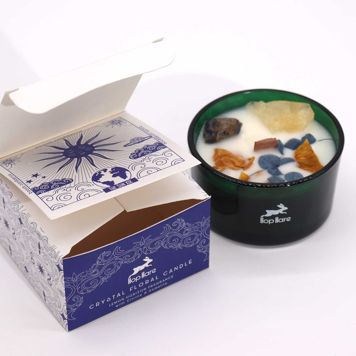 Hop Hare Crystal Magic Flower Candle - The Sun 🇬🇧
