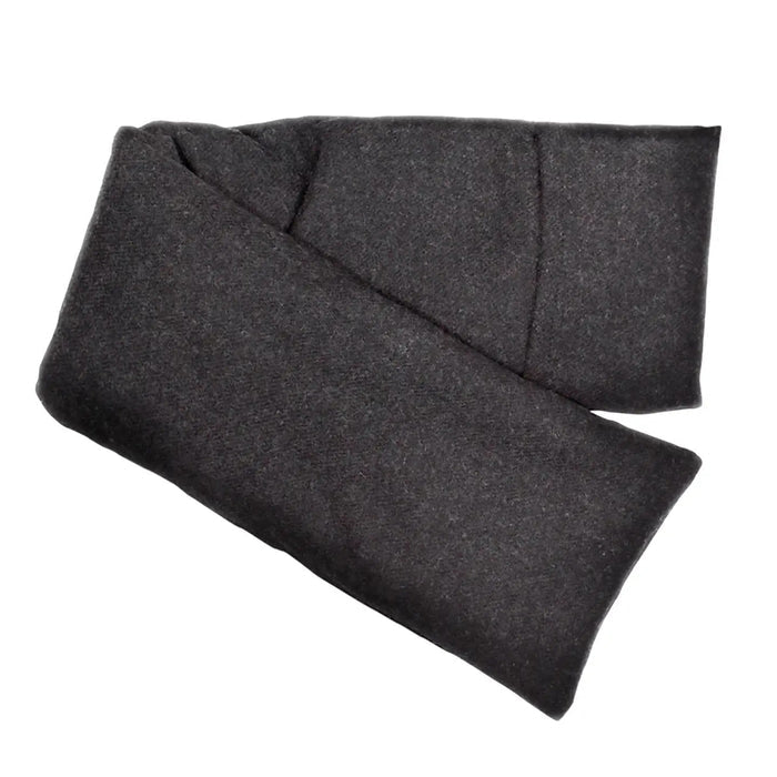A plush, thick folded HOT OR COLD FLAXSEED NECK WRAP by E WIGHTMAN & CO is displayed on a white background, exuding warmth and comfort.