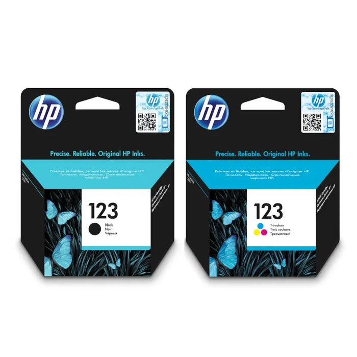 HP 123 Black and Tri-Colour Original Ink Multipack - H123SMP