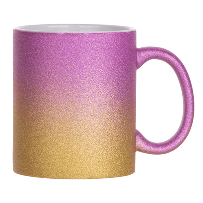 HPN SubliCraft 11 oz. Glitter Gradient Sublimation Ceramic Mug - 12 per case - HeatPressNation