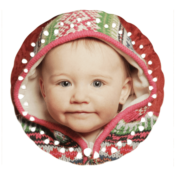 HPN SubliCraft 3.25" Round Doily Sublimation Ceramic Ornament with Triangle Lace - 100 per Case - HeatPressNation