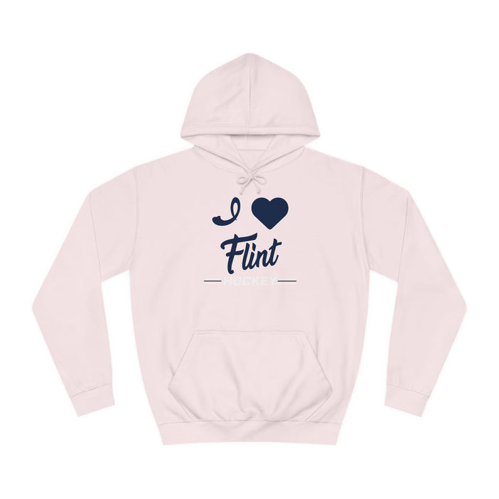 I Love Flint Hockey Unisex College Hoodie