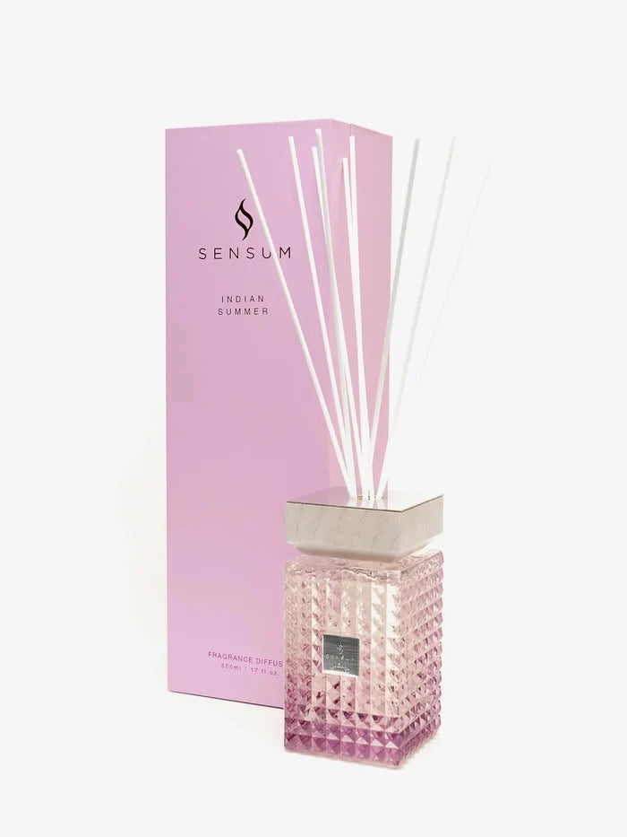 Indian Summer Petite Pink & White Luxury Reed Diffuser - 150ml Fragrance