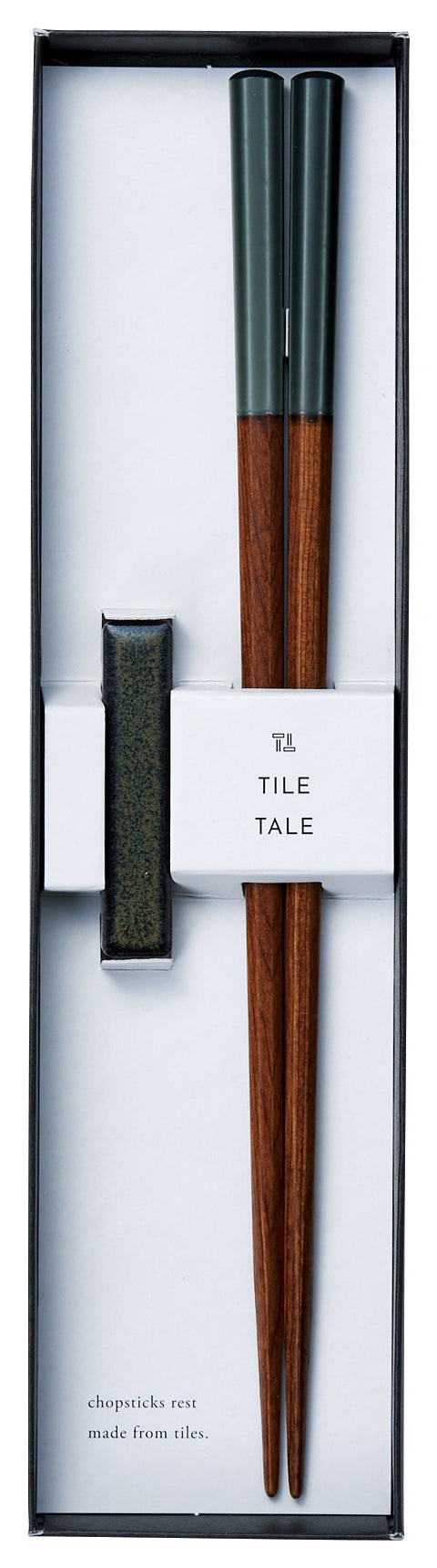 Ishida: TILE TALE Japanese Chopsticks with Ceramic Chopstick Rest Set yunomi.life