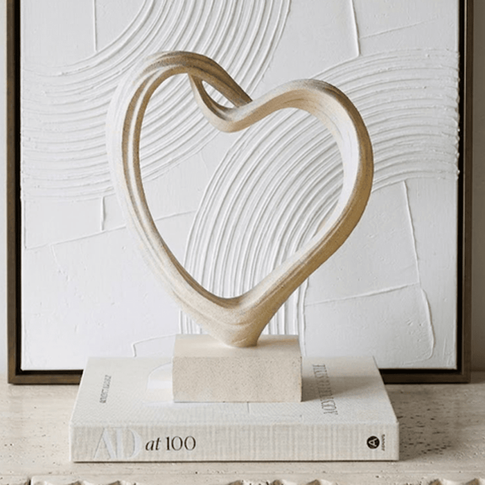 Isobel White Sculptural Heart Ornament Accessories