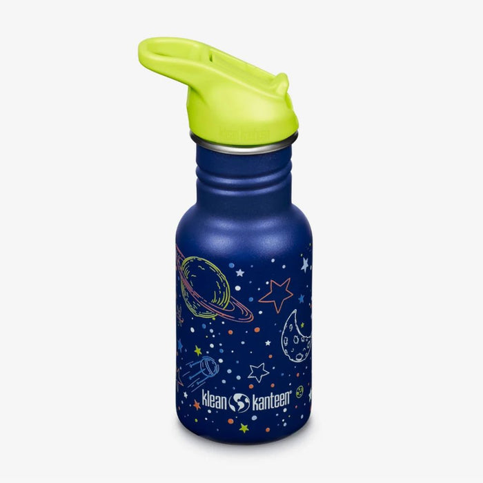 Klean Kanteen Kids 12oz (355ml) Stainless Steel Water Bottle with Flip Seal Sport Cap & Straw