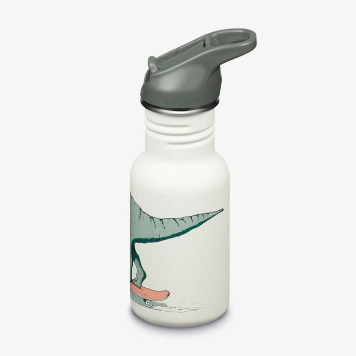 Klean Kanteen Kids 12oz (355ml) Stainless Steel Water Bottle with Flip Seal Sport Cap & Straw