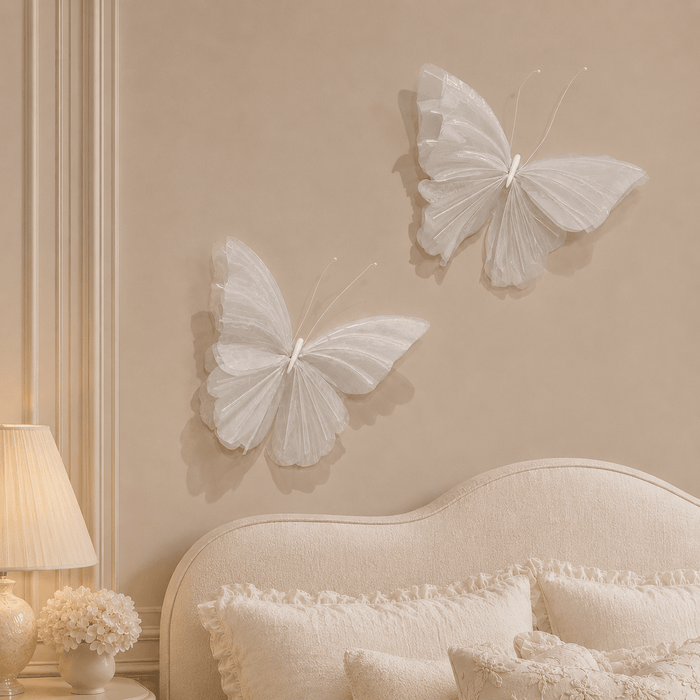 Large White Decorative Organza Butterfly- 60cm Accessories