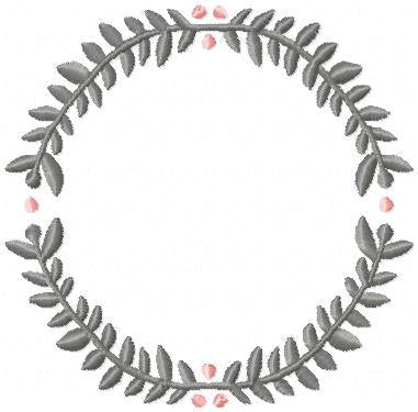 Laurel Circle - monogram Frame