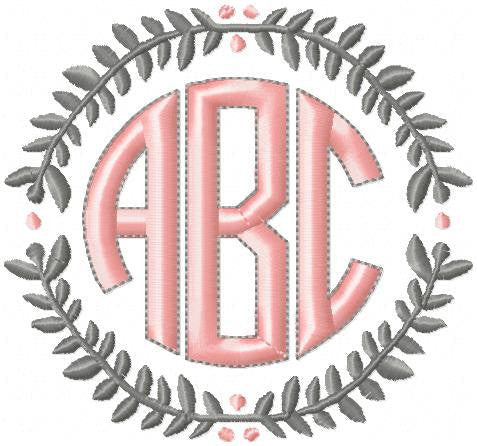 Laurel Circle - monogram Frame