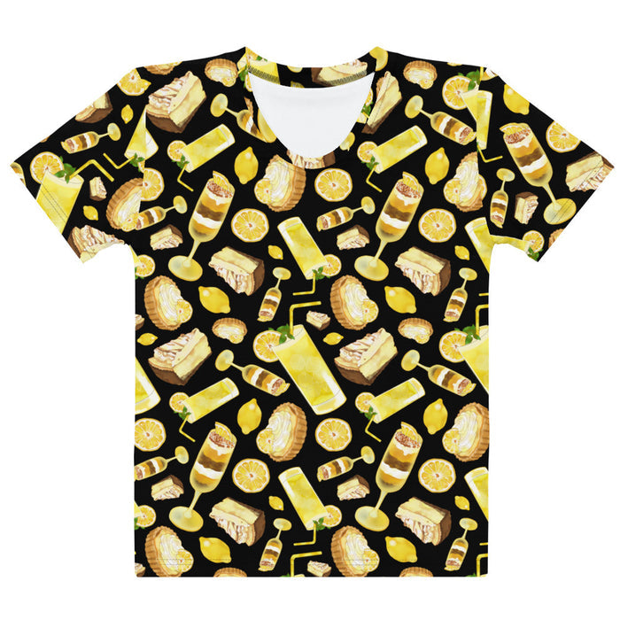 Lemon kawaii t-shirt in yellow with lemon cheesecake and juicy lemon wheels