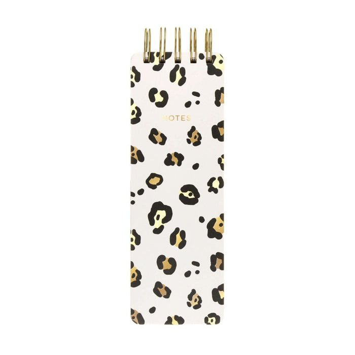 Leopard Print Cream, Gold & Black Lined Memo List Notebook Accessories