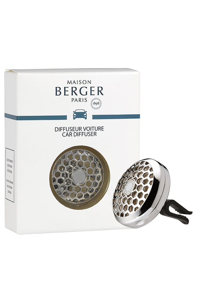 Maison Berger Car Diffuser Clip - Honey Comb Chrome Finish