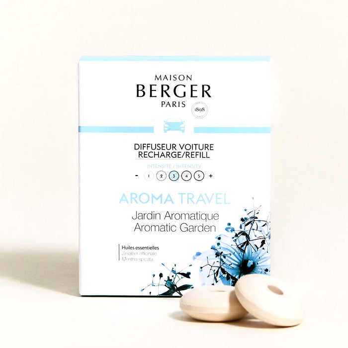 Maison Berger Set of 2 Car Diffuser Refills - Aroma Travel Aromatic Garden
