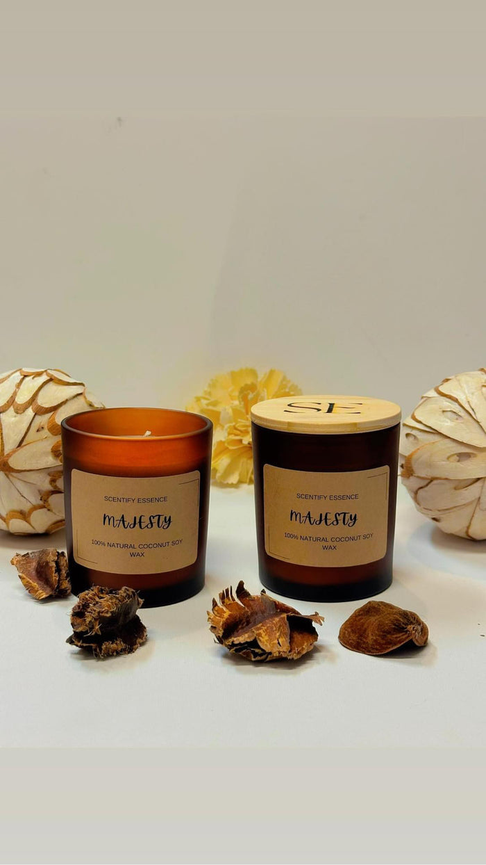 Majesty – White Tea, Citrus & Floral Hand-Poured Coconut Soy Candle