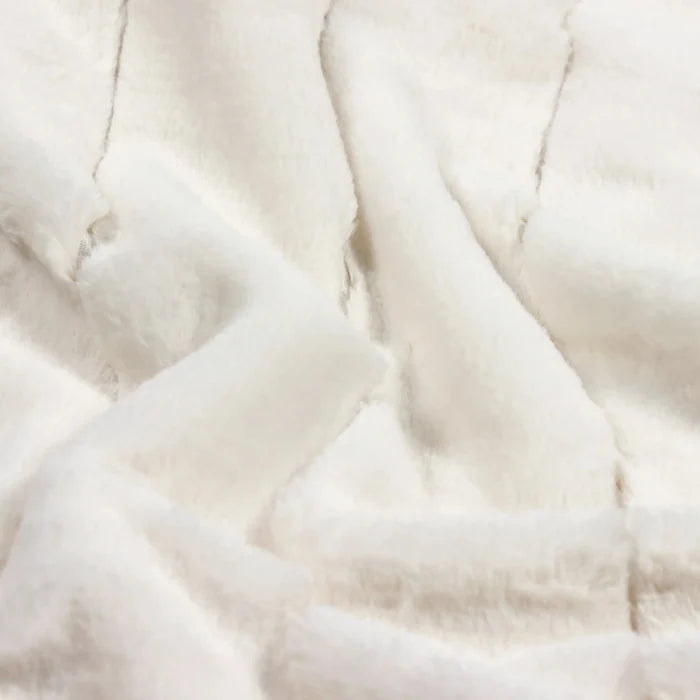 Marlowe Cream Faux Fur Throw Textiles
