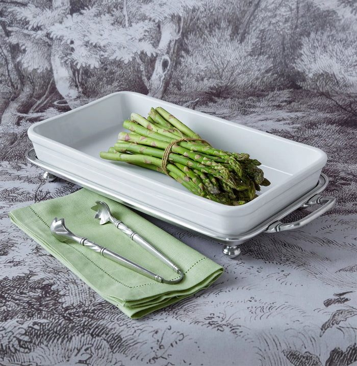 MATCH - PEWTER TONGS by MATCH feature scalloped, claw-like ends and decorative handle rings, blending vintage charm with modern style—an elegant barware piece shown on a plain white background.