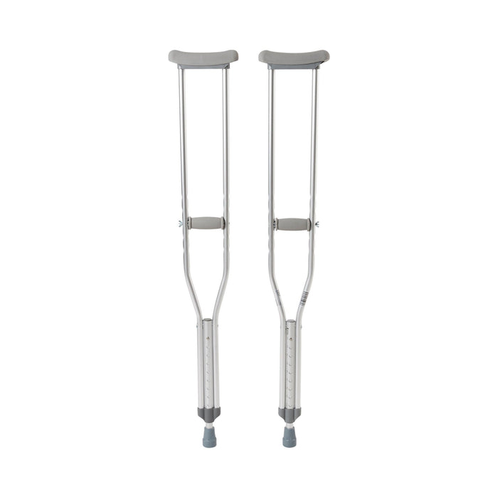 McKesson Aluminum Underarm Crutches, Adult, 5'2" to 5'10", 350 lb Capacity - 146-10400-8-Pair - LL Medico
