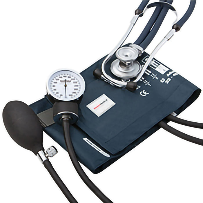 McKesson Aneroid Sphygmomanometer Blood Pressure Monitor with Stethoscope Set, Adult Cuff, 23 to 33 cm - 768-641-11ANMM-Single - LL Medico