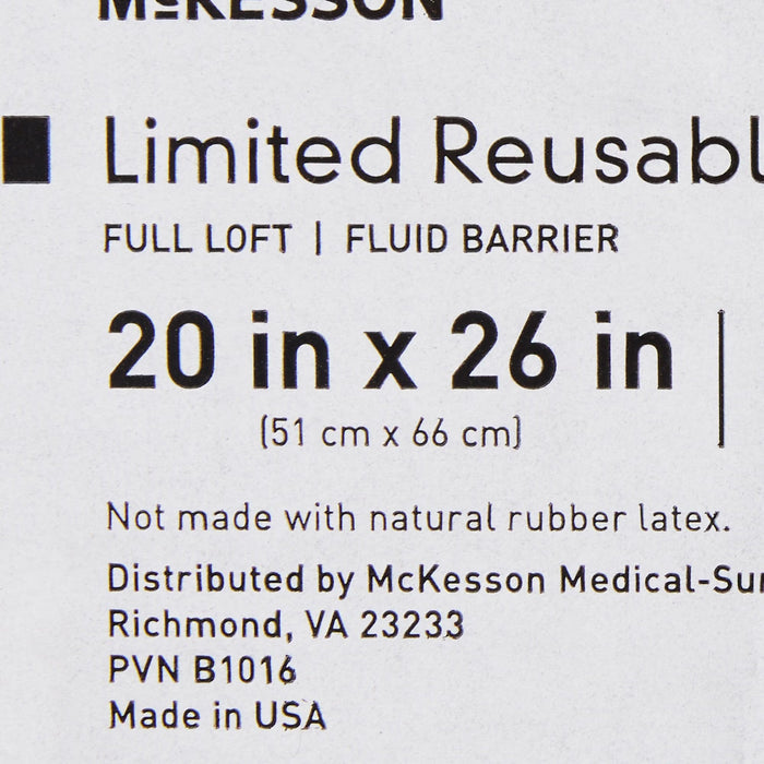 McKesson Bed Pillow, Reusable, 20" x 26", Blue - 41-2026-LTD-Single - LL Medico