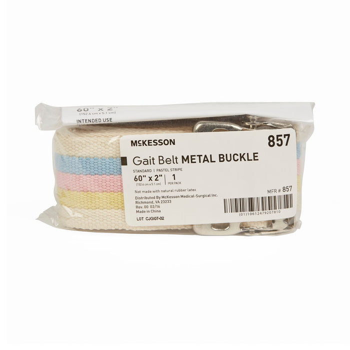 McKesson Gait Belt, 60" Length, Pastel Stripe - 857-Single - LL Medico