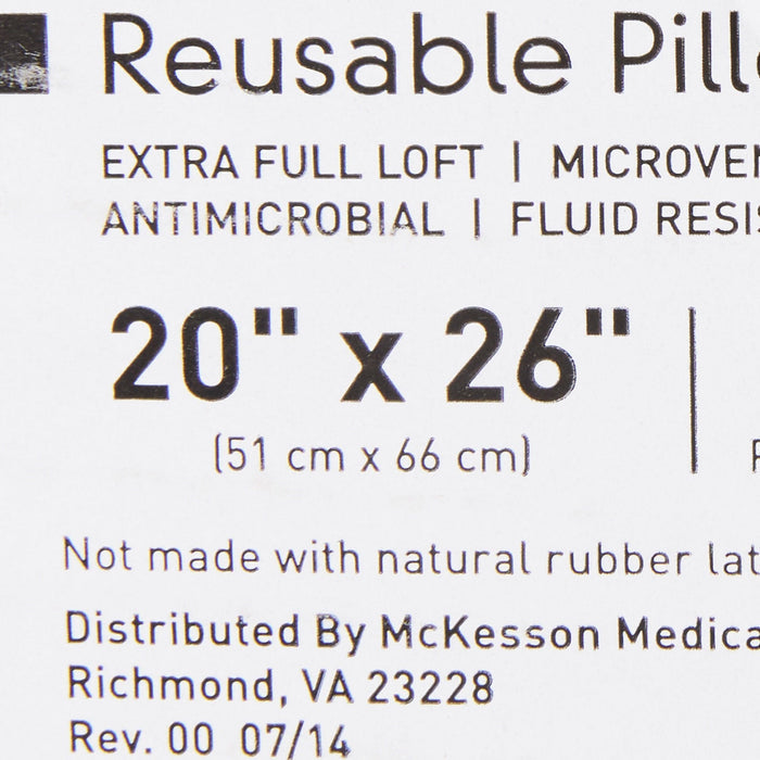 McKesson Reusable Bed Pillow, White, 20" x 26" - 41-2026-WXF-Single - LL Medico