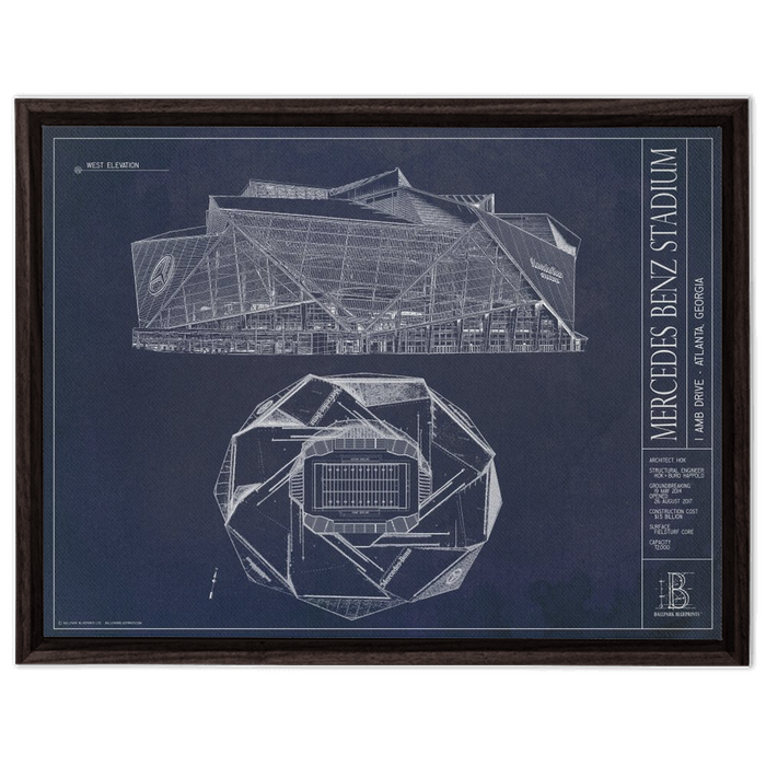 Framed Canvas - Large - Walnut