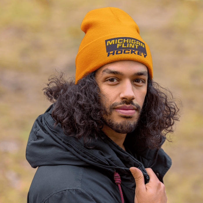 Michigan Flint Hockey Cuffed Beanie