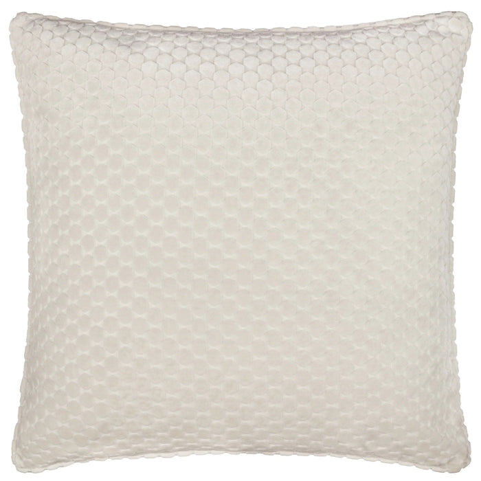 Mitho Ivory Velvet Scallop Pattern Cushion- 50x50cm Textiles
