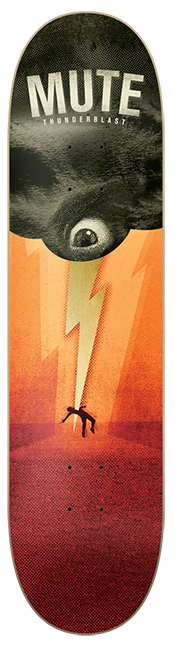 MUTE - "Thunderblast" (Skateboard Deck)