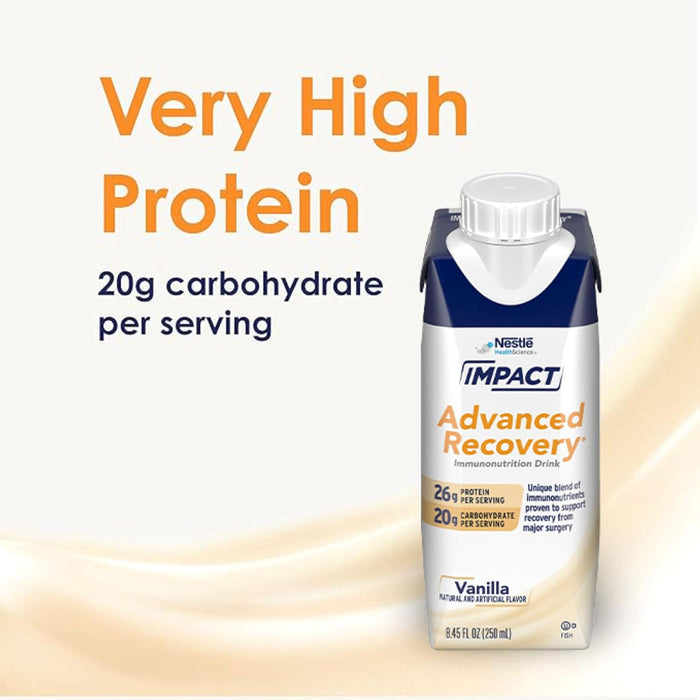 Nestle Impact Advanced Recovery Immunonutrition Drink, Vanilla, CS/10 - 00043900943114 - LL Medico