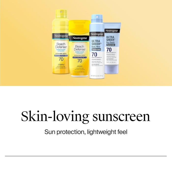 Neutrogena Beach Defense Water + Sun Protection Sunscreen Spray SPF 70, 6.5 oz