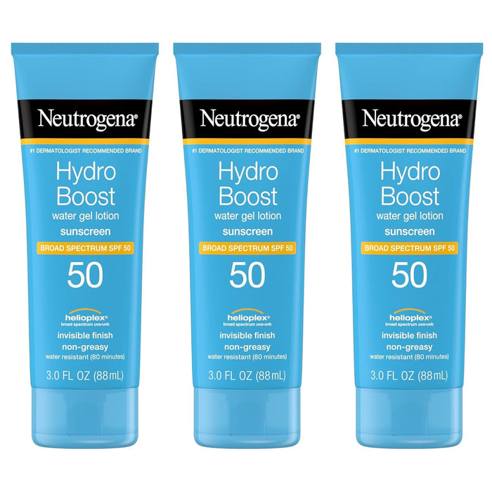 Neutrogena Hydro Boost Water Gel Lotion Sunscreen SPF 50, 3 fl oz