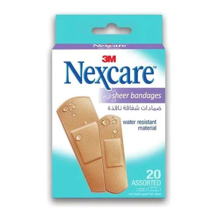 Nexcare Sheer Assorted Bandages - 20 Pieces, Medical Tape & Bandages