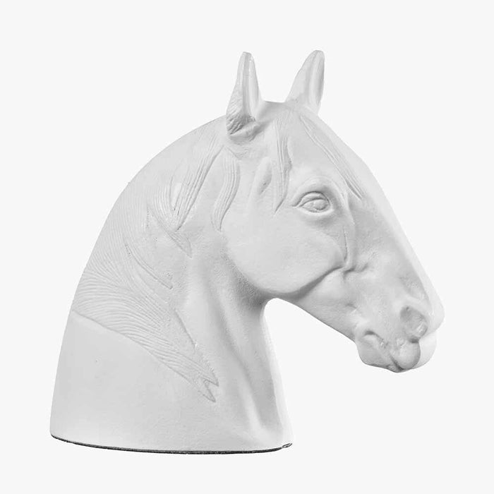 Olympia White Metal Decorative Horse Head Ornament Accessories