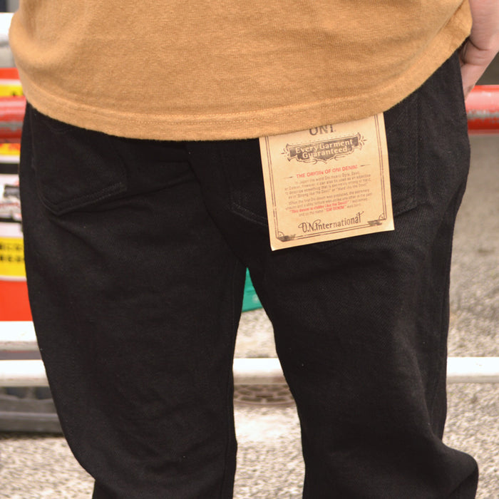 ONI DENIM "288ZR-BKBK" 20oz Secret Black Denim Regular Straight
