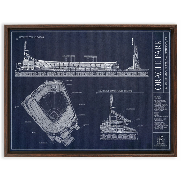 Framed Canvas - Large - Walnut