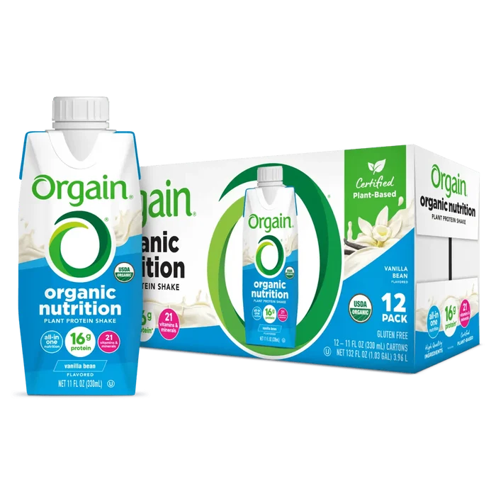 Orgain Organic Vegan Plant Based Nutritional Shake, Vanilla, CS/12 - 851770003223 - LL Medico