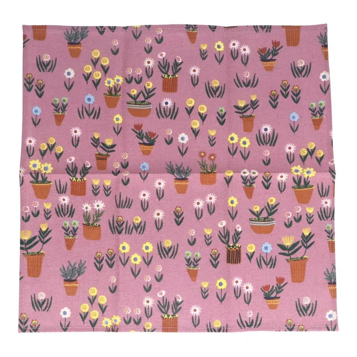 Organic Cotton Handkerchief - Pot Plants
