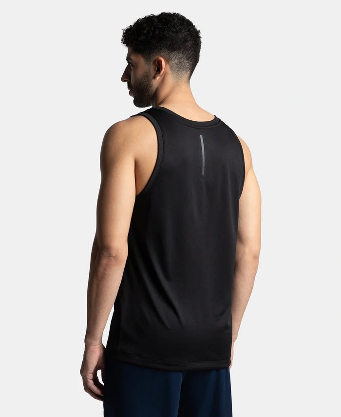 Pack of 2 Lightweight Microfiber Solid Tank Top with Breathable Mesh - Black & Sundried Tomato