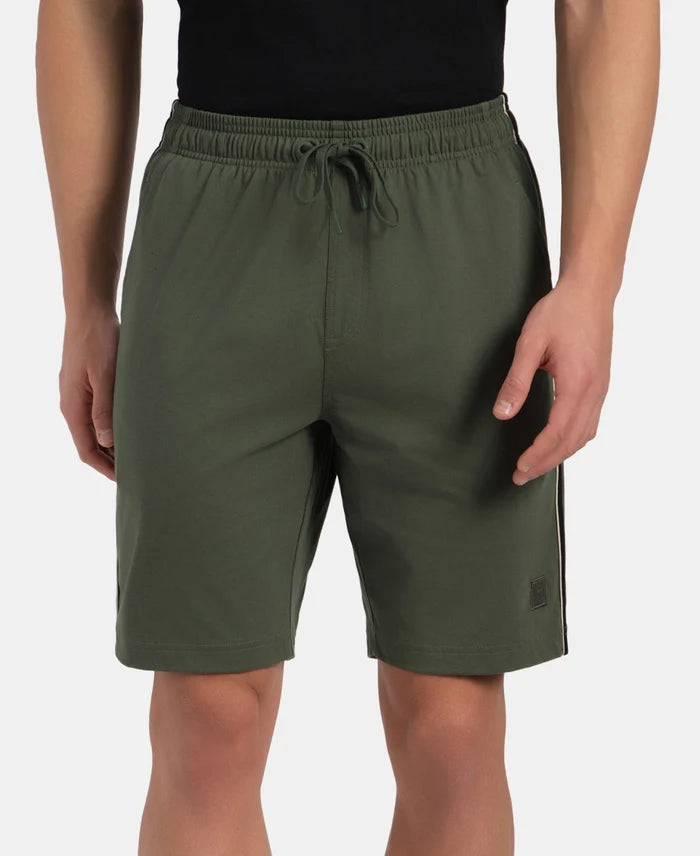 Pack of 2 Super Combed Cotton Rich Regular Fit Shorts with Side Pockets - Black & Thyme