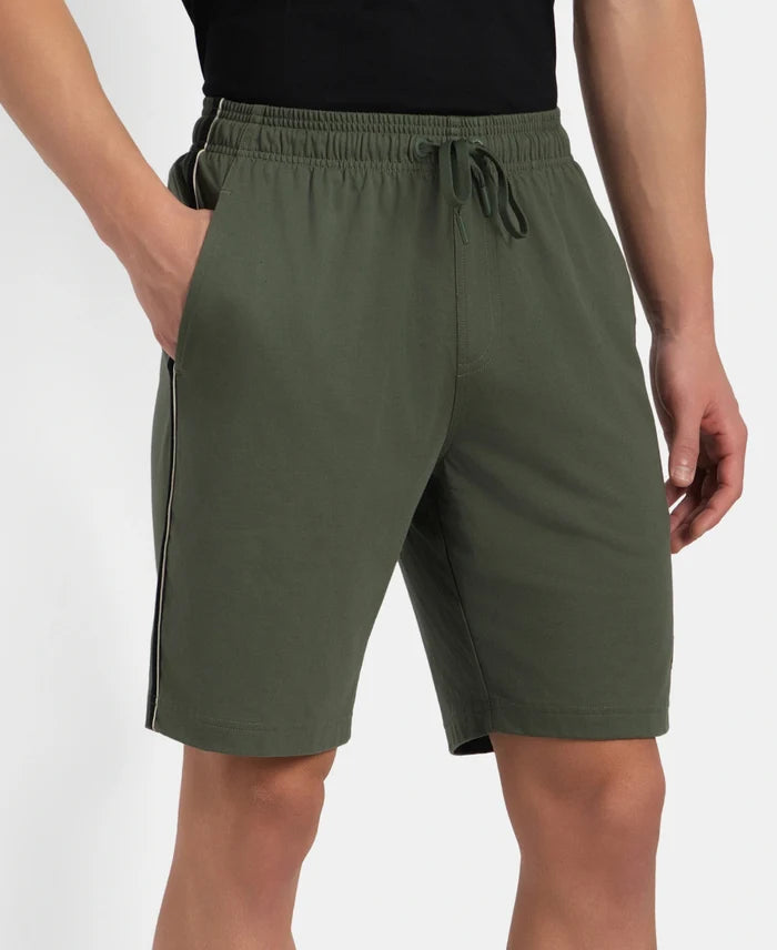 Pack of 2 Super Combed Cotton Rich Regular Fit Shorts with Side Pockets - Black & Thyme