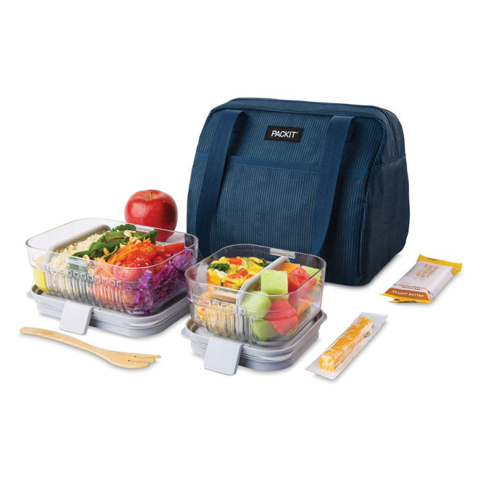 PackIt Freezable Hampton Insulated Lunch Bag - Teal Corduroy