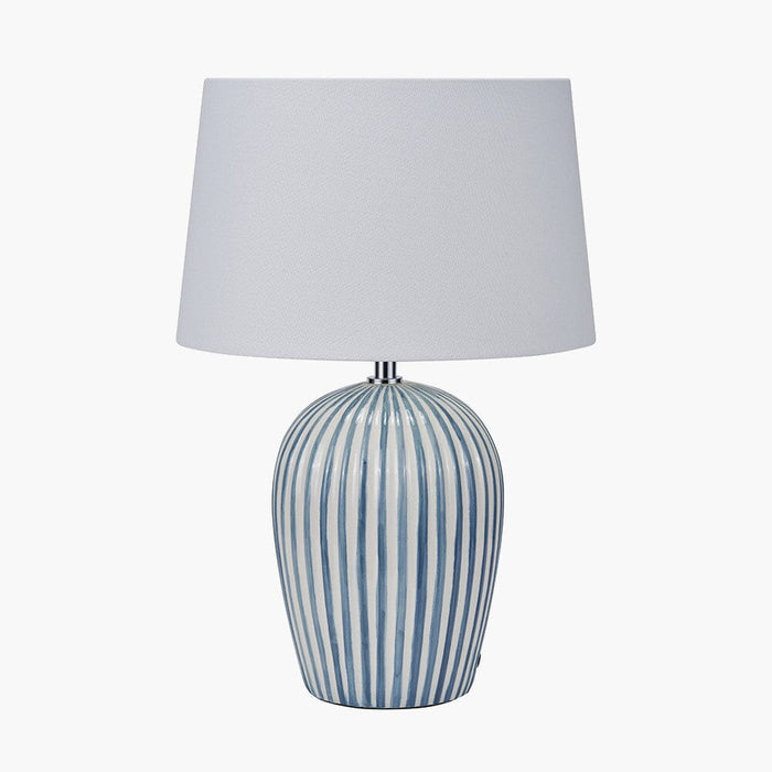 Panna Blue & White Striped Table Lamp Lighting
