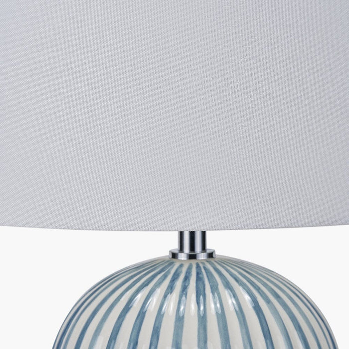 Panna Blue & White Striped Table Lamp Lighting