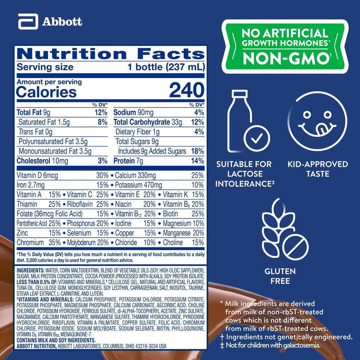 PediaSure Grow & Gain Nutrition Shake, Chocolate, 8 oz - 58058-Case - LL Medico