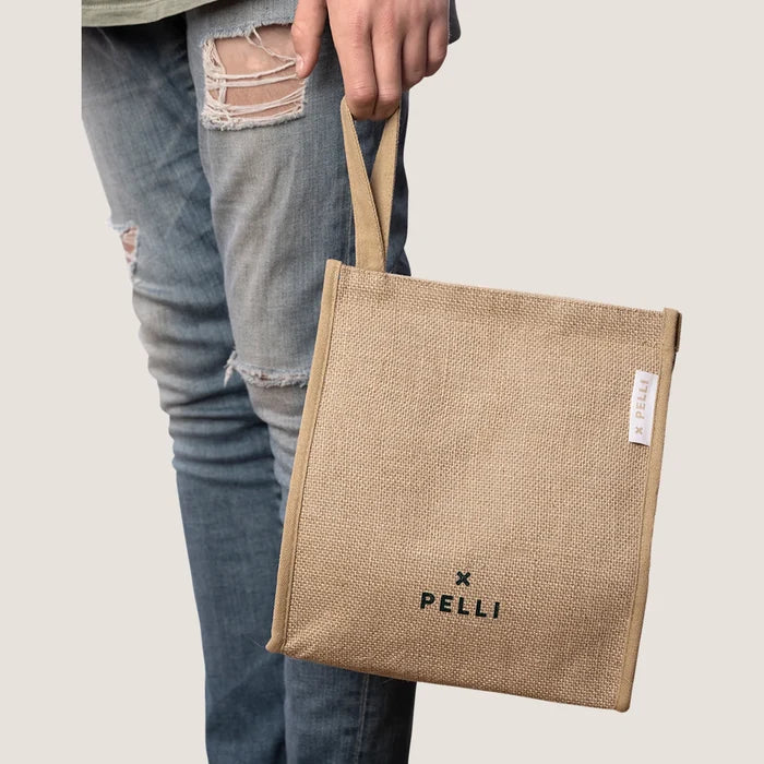 Pelli Big Break JUTE Insulated Lunch Bag