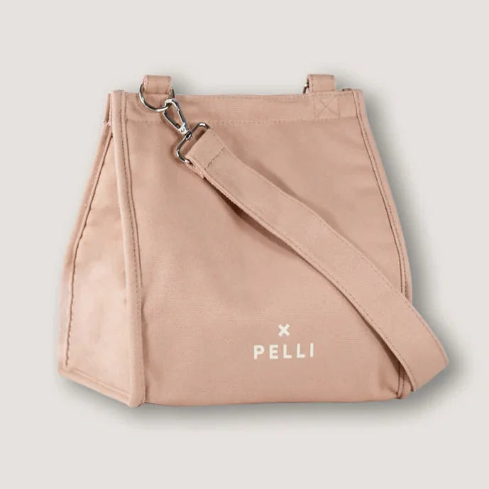 Pelli Crossbody Canvas LUNCH Cooler Bag with Shoulder Strap